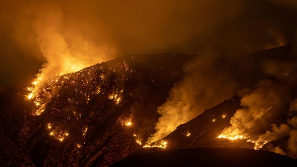 forest fire in california