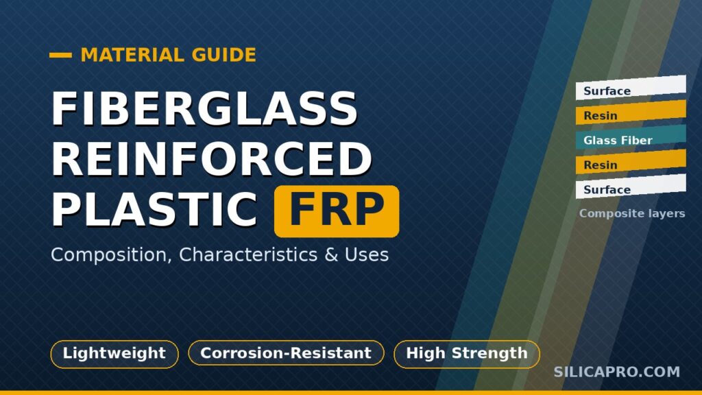 Fiberglass reinforced plastic FRP composition and characteristics diagram